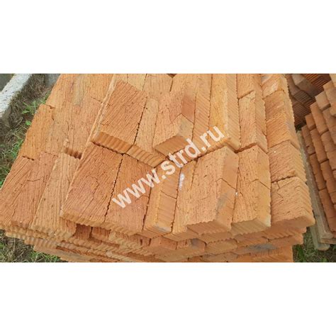 Кирпич строительный полнотелый Красный рифленый 250*120*65мм М150кг/см2 ...