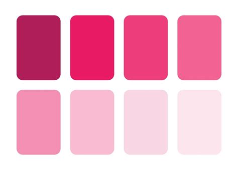 Paletas De Cor Rosa - Retro Chromatic Paleta de cores rosa com diferentes tons Paleta de cor ...