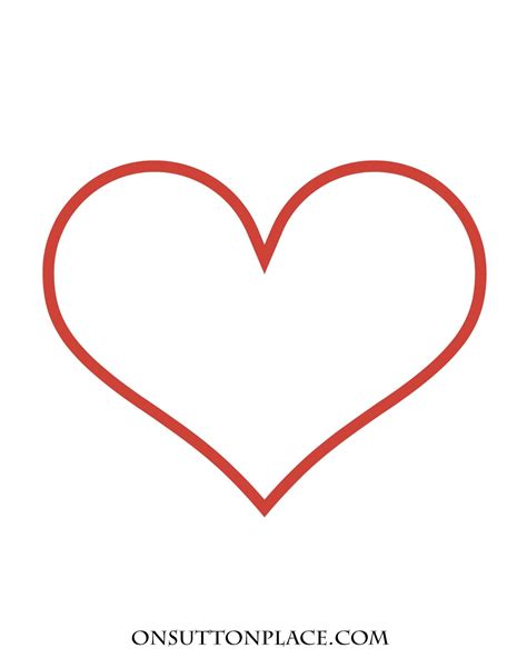 Large Heart Template for Art Projects