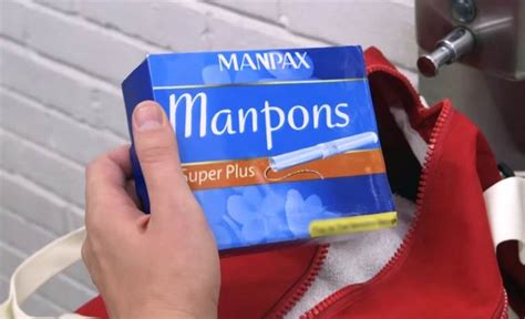 Manpons - как бы выглядела реклама тампонов для мужчин, если бы у них ...