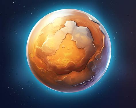 premium vector  illustration   orange planet  space