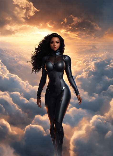 Lexica - , a beautiful black girl goddess, a hottie, perfect face