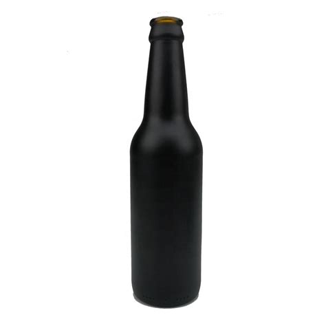 Frosted black 330ml beer glass bottle - Glass bottle manufacturer-MC Glass