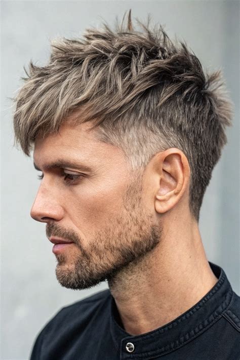 sleek stylish short wolf cut trends  man   messy