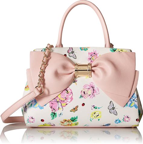 Betsey Johnson Ready,Set,Bow Satchel, Floral: Handbags: Amazon.com