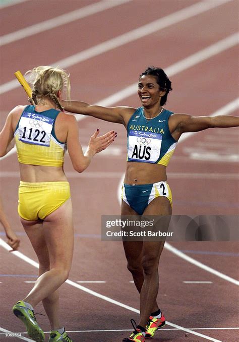 nova peris kneebone  australia celebrates  australian record