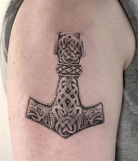 mjolnir tattoos educational  inspiring ideas thor hammer tattoo
