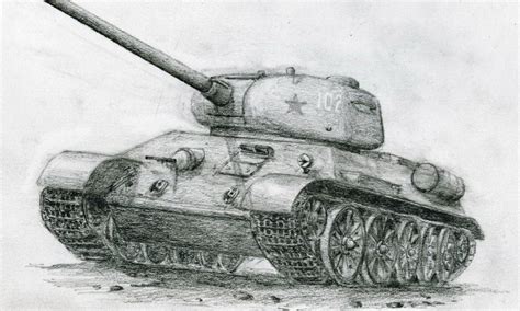Как нарисовать карандашом танк т 34 – -34 | -34 — Артист-Ойл
