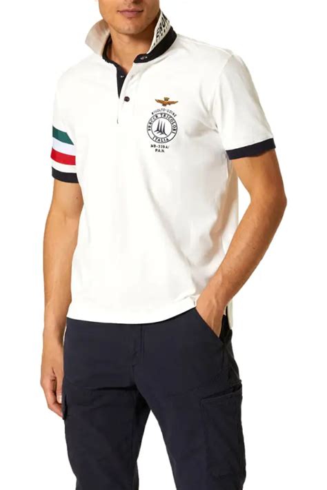 AERONAUTICA MILITARE Ανδρική Μπλούζα Polo Πικέ Με Σήμα - Ragazzi