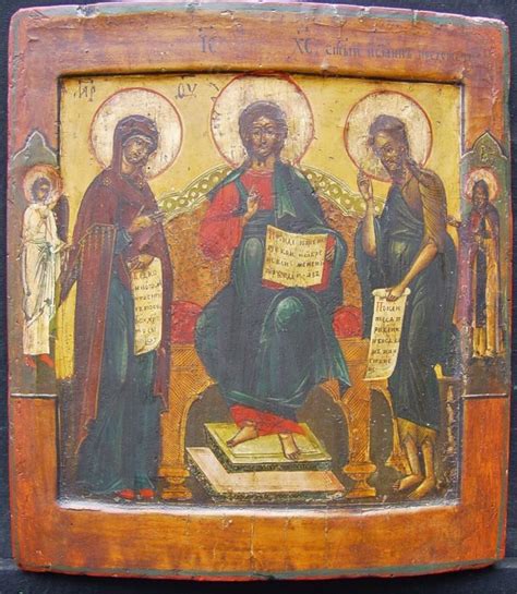 Icon, Deesis - Wood - 18th century - Catawiki