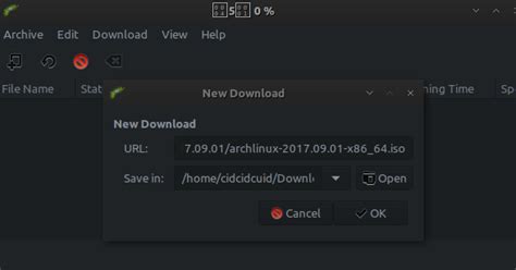 gwget - GUI for wget download manager in archlinux