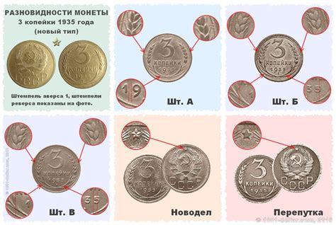 Каталог разновидности монет