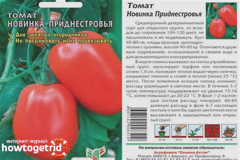 Томат Новинка приднестровья - описание и характеристика сорта