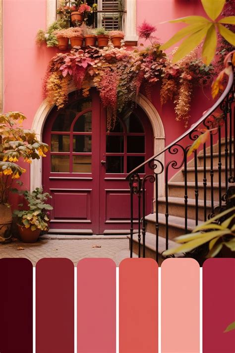 pink  bordo colores palette matching colors decor color palette