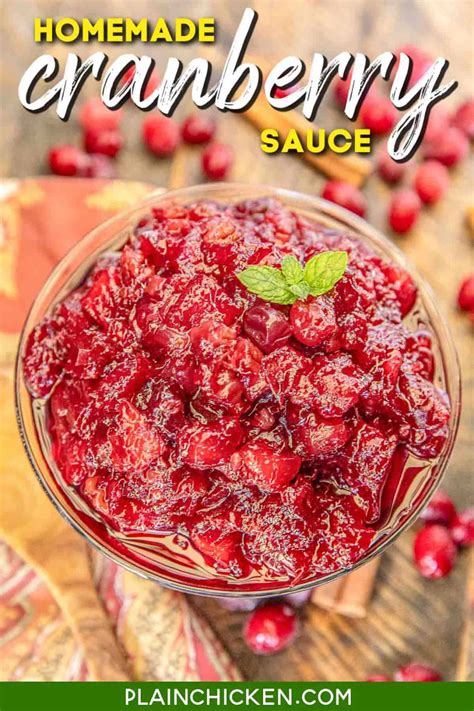 Homemade Cranberry Sauce - Plain Chicken