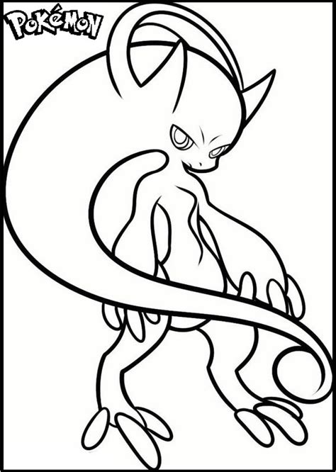 Top Mega Mewtwo X Coloring Page Collection - Coloring Pages