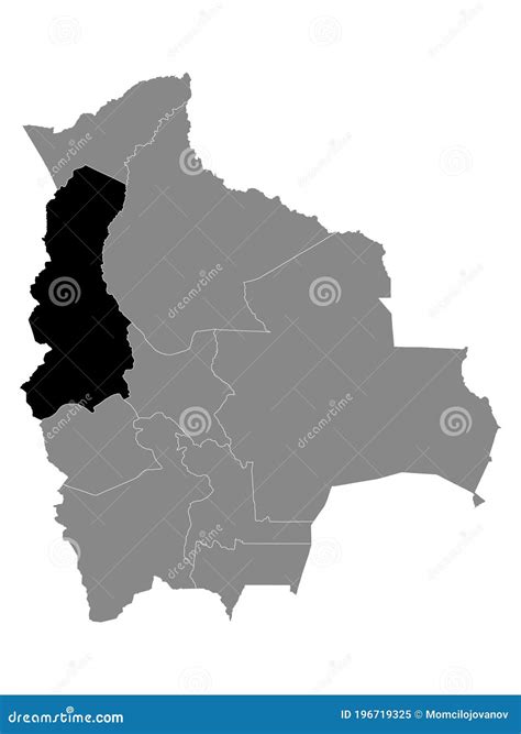 Location Map of La Paz Department Stock Vector - Illustration of beni