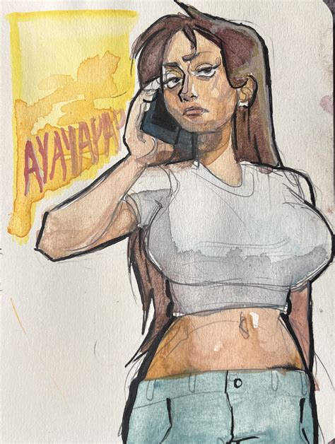 Got a new sketchbook + watercolors so Jenny got drawn first : r