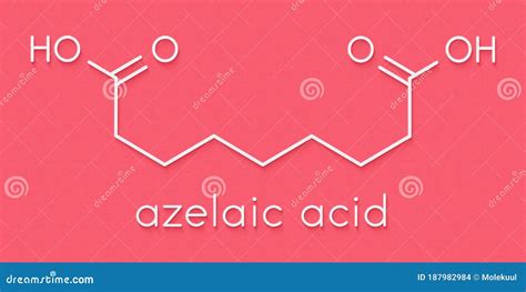 Azelaic Acid Nonanedioic Acid Molecule. Used In Treatment Of Acne And ...
