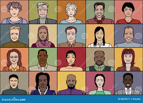 Twenty adult people stock vector. Illustration of differing - 8024571
