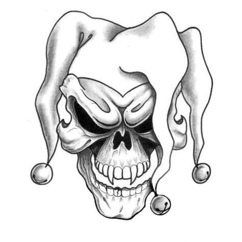 Joker Skull Tattoo Design