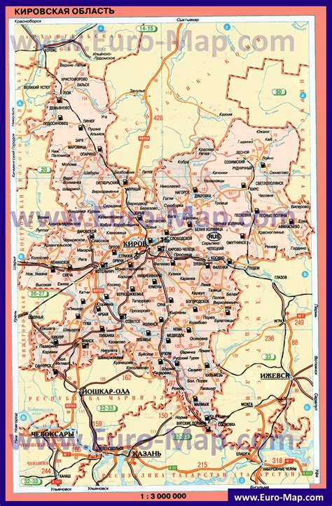 Карты Кировской области | Подробная карта Кировской области с городами ...