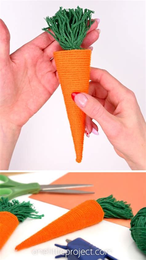 Yarn carrot craft – Artofit