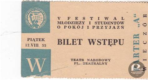 Bilet wstępu do Teatru Narodowego