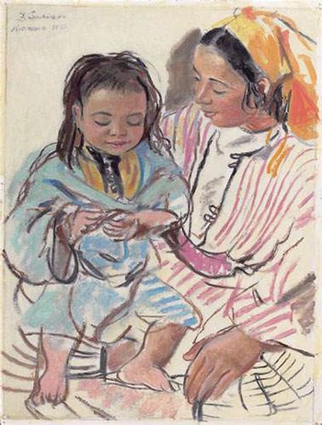 Mother and daughter, 1928 - Zinaida Serebriakova - WikiArt.org