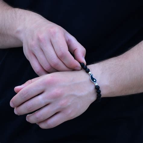 Чоловічий Браслет на руку з Натурального Каміння Інь Ян| Royal Bracelets