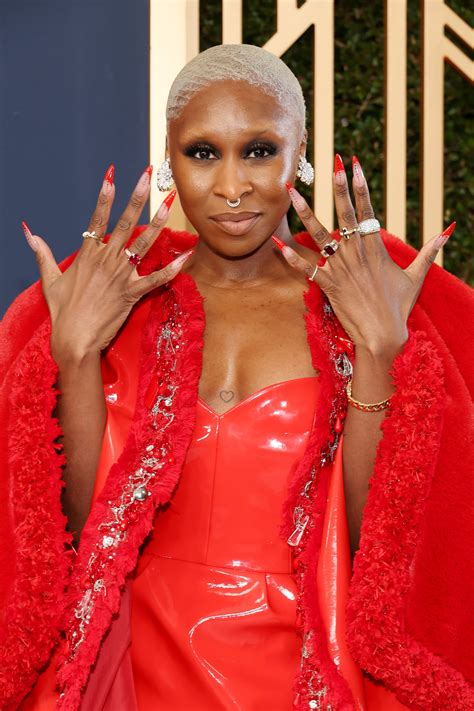 Cynthia Erivo’s Red French Manicure at the SAG Awards | POPSUGAR Beauty