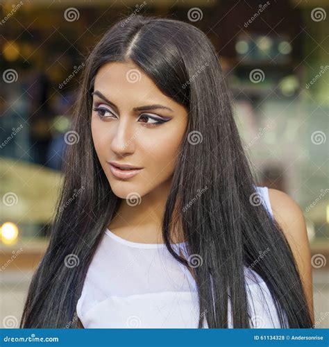 Oriental Style. Sensual Arabic Woman Model Stock Photo - Image of black