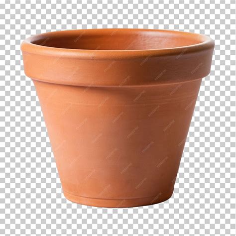 empty flower pot isolated   white background premium ai generated psd