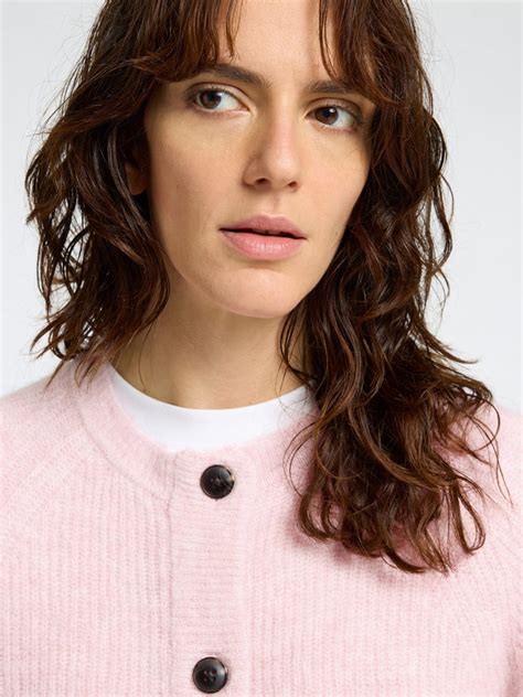 selected femme lulu short cardigan  bleached mauve maze