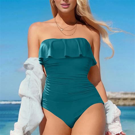 One Piece Bathing Suit for Women Cut Out Solid Color Backless Swimsuits