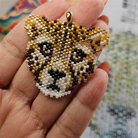 PDF Pattern, Pitbull, Peyote/brick Stitch Seed Bead Pendant/brooch. - Etsy
