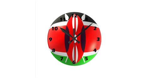 Kenya Flag Wall Clock | Zazzle.com