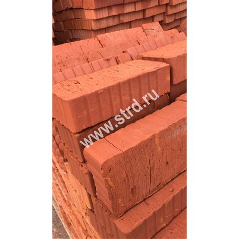 Кирпич строительный полнотелый Красный рифленый 250*120*65мм М125кг/см2 ...