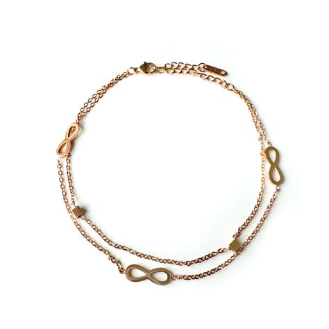 Evie Rose Infinity Layered Anklet – LUXE TONES