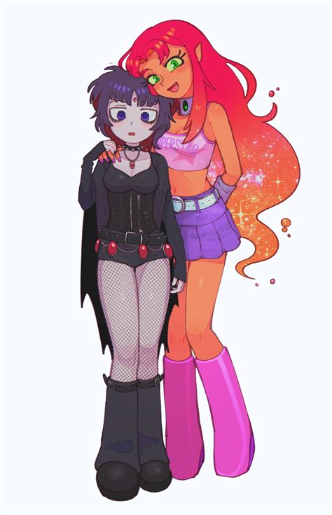 [Fan Art] Starfire and Raven by cokesoldout. : r/DCcomics
