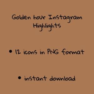 Golden Hour Instagram Highlights Cover Templates - Etsy