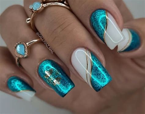 ☃️ ☃️ ☃️ | Pretty nail art designs, Turquoise nails, Fancy nail art