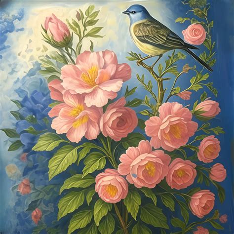 Bird In A Rosebush Free Stock Photo - Public Domain Pictures