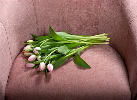 Bouquet of a Beautiful Pink Tulips Stock Image - Image of flowers, home ...