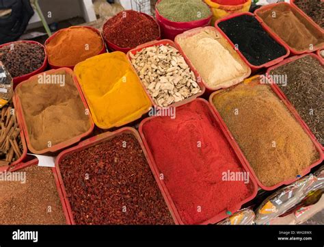 Herbs and spices at Siab Bazaar, Samarkand, Uzbekistan Stock Photo - Alamy