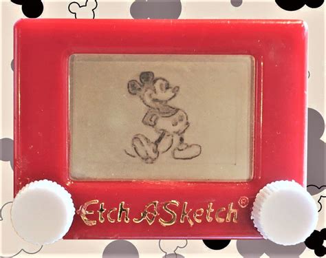 Vintage Mickey Mouse Etch A Sketch Art world's Smallest | Etsy