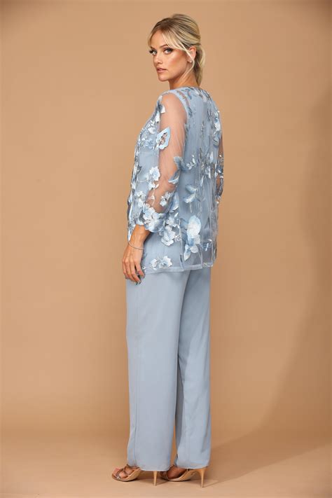 Navy Long Formal Mother of the Bride Pant Set - Mother of the Bride Dresses