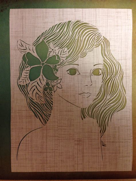 Paper cut - A portrait of a girl | Paper cutout art, Paper cut art ...