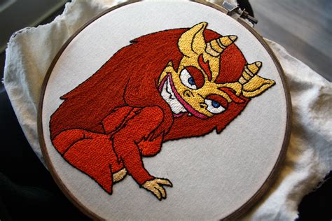 I embroidered Connie from Big Mouth! (8 inches) : Embroidery