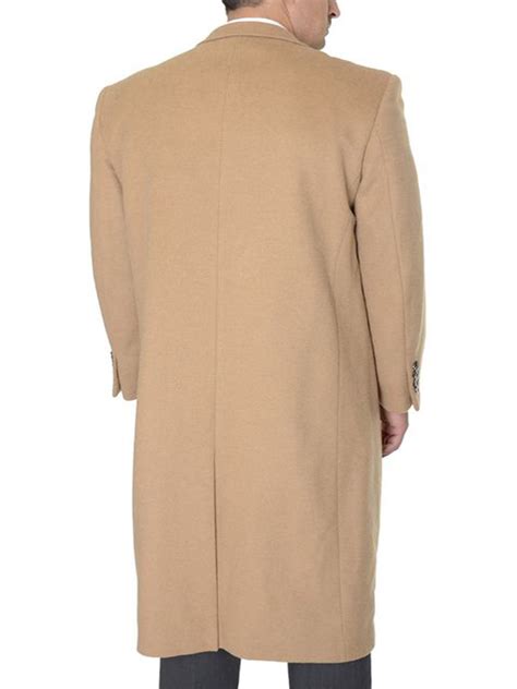 Mens Double Breasted Camel Cashmere & Wool Over coat